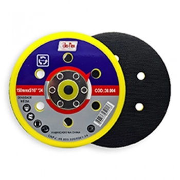SUPORTE PARA DISCO LIXA VELCRO 150MMX5/16 ORBITAL 6 FUROS REF 30004