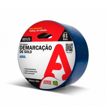 FITA DEMARCACAO ADERE SOLO 50X15 AZ