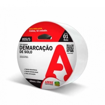 FITA DEMARCACAO ADERE SOLO 50X15 BCO
