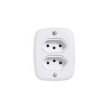 CONJ SIST X PLUZIE BCO 2 TOMADA 10A 9013