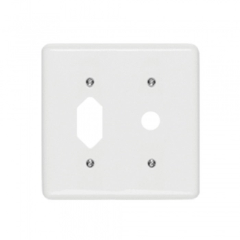 PLACA 4X4 1 TOMADA + SAIDA FIO STYLUS REF 267Z.