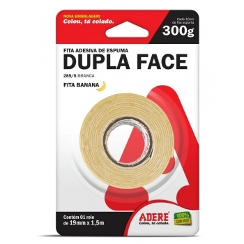 FITA DUPLA FACE ADERE ESPUMA POLIET 385 19X1.5M