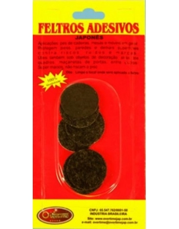 FELTRO ADESIVO JAPONES REDON. 4,5 CM C/4
