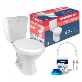 KIT BACIA C/CAIXA ACOPLADA LOREN WAY 6L BCO REF 7720008