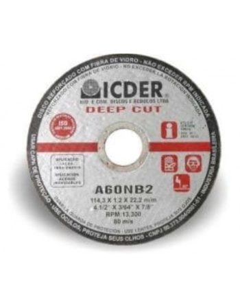 DISCO CORTE INOX ICDER 4.1/2X1,2