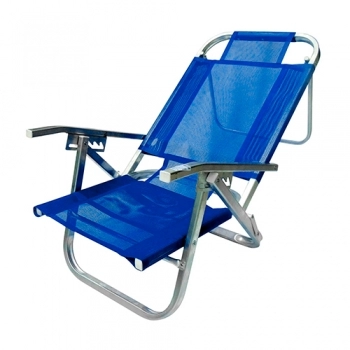 CADEIRA PRAIA BOTAFOGO RECLINAVEL COPACABANA ALUMIN AZ ROYAL REF CAD0399