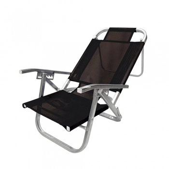 CADEIRA PRAIA BOTAFOGO RECLINAVEL COPACABANA ALUMIN PTO REF CAD0365