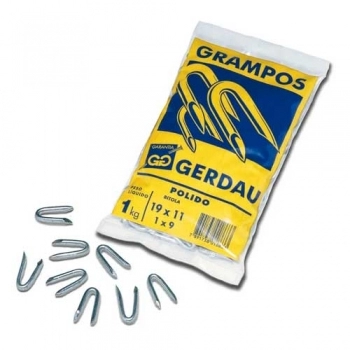 GRAMPO CERCA GERDAU 9X1\" POLIDO 1KG REF 118000028