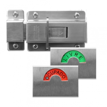 FERROLHO LIVRE/OCUPADO SILVANA INOX ESC CART REF 91370