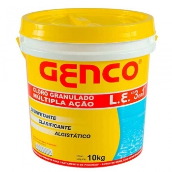 CLORO GRANULADO L.E. 3 EM 1 10KG GENCO REF 405248A