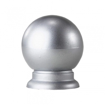 PUXADOR BOLA GRANDE 1 FURO ALUMINIO FOSCO ABS REF 7310F