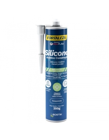 SILICONE ACETICO FORTALEZA TRANSP 250GR (N)