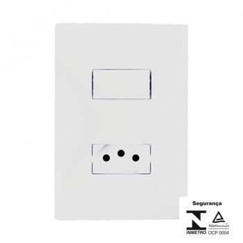 CJ INTERRUPTOR ILUMI SIMPLES + TOMADA 10A I9 250V REF 94200 (N)