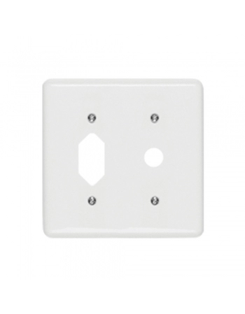 PLACA 4X4 1 TOMADA + SAIDA FIO STYLUS REF 267Z (N)