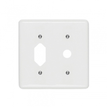 PLACA 4X4 1 TOMADA + SAIDA FIO STYLUS REF 267Z (N)