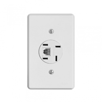 TOMADA TELEBRAS C/RJ11 MODULAR C/SUPORTE S/PLACA REF 2551/0 (N)