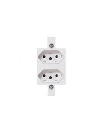 2 TOMADAS ILUMI 2P+T 10A 250V SEPARADAS MONOBLOCO STYLUS REF 20120/0 (N)