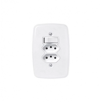 CONJ PLUZIE IDEA BCO 1 SIMP+2 TOMA 2P+T 10A 4210 (N)