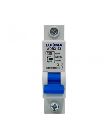 DISJUNTOR LUKMA (01) DIN UNIP 10A C REF 34002 (N)