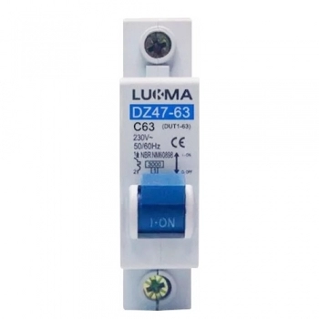 DISJUNTOR LUKMA (08) DIN UNIP 63A C REF 34009 (N)