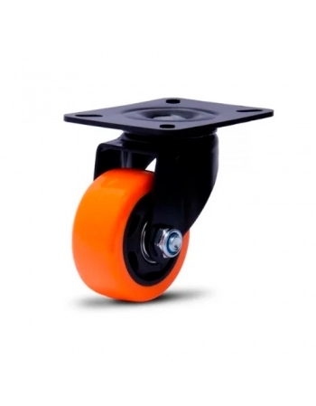 RODIZIO COLSON 210 CHAPA GIRAT 50MM 50KG LARANJA (N)