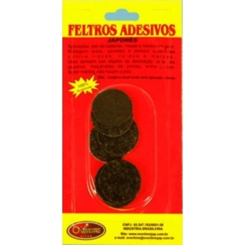 FELTRO ADESIVO JAPONES REDON. 4,5 CM C/4