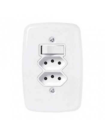 CONJ PLUZIE IDEA BCO 1 SIMP+2 TOMA 2P+T 20A 4211 (N)