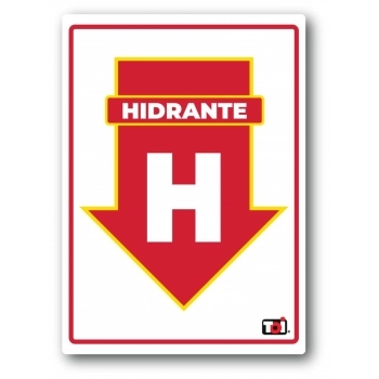 PLACA SINALIZACAO 1-TOI 18X25 HIDRANTE