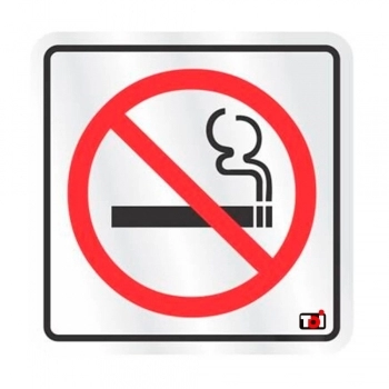 PLACA SINALIZACAO 1-TOI 15X15 NAO FUME