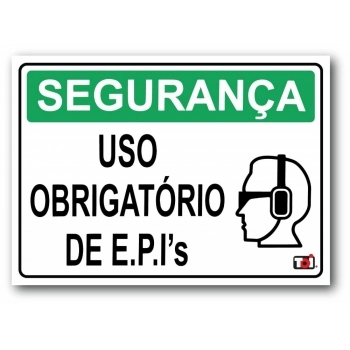 PLACA SINALIZACAO 1-TOI 18X25 USO EPIS