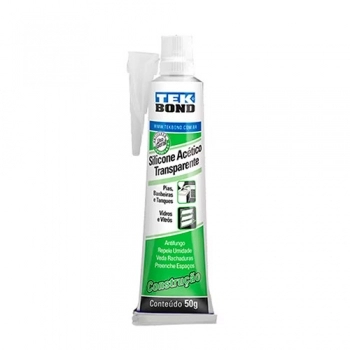 SILICONE ACETICO TEKBOND CONST TRANSP/INCOL S/BLISTER 50GR REF 69957326460