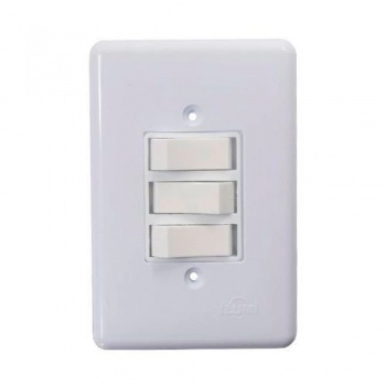 3 INTER ILUMI SIMPLES 6A 250V S/PLACA STYLUS REF 2019/0