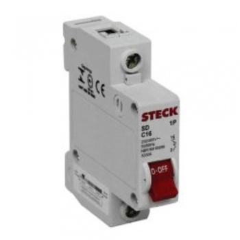 DISJUNTOR STECK (04) DIN UNIP 25A C REF SDD61C25