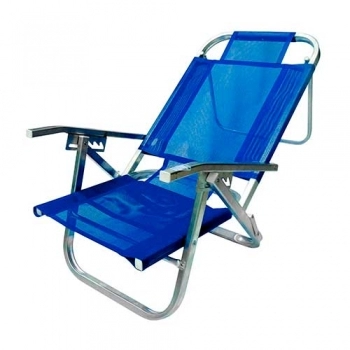 CADEIRA PRAIA BOTAFOGO RECLINAVEL COPACABANA ALUMIN AZ ROYAL REF CAD0399 (N)