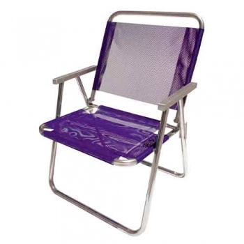 CADEIRA PRAIA/VARANDA BOTAFOGO EX LARGA 130KG ALUMIN ROXA REF CAD0412 (N)
