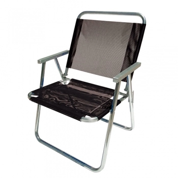 CADEIRA PRAIA/VARANDA BOTAFOGO EX LARGA 130KG ALUMIN PTO REF CAD0675 (N)