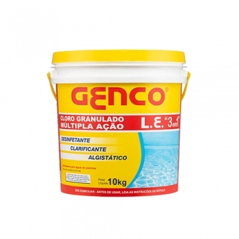 CLORO GRANULADO L.E. 3 EM 1 10KG GENCO REF 405248A (N)