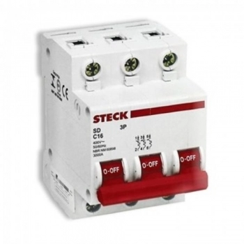 DISJUNTOR STECK (16) DIN TRIP 32A C REF SDD63C32