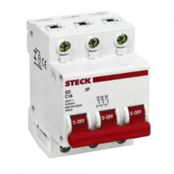 DISJUNTOR STECK (19) DIN TRIP 63A C REF SDD63C63