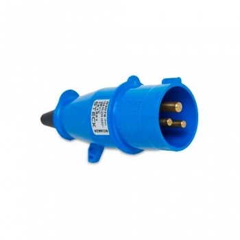 PLUG INDUSTRIAL STECK 2P+T 16A 220V 6H AZ 3076 REF N3076