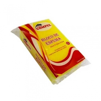 BLOCO DE ESPUMA COMPEL P/PEDREIRO 6 X 13 X 22