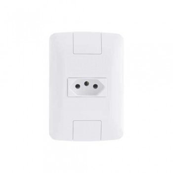 CONJ TRAMONTINA ARIA BCO 1 TOMADA 2P+T 20A A 250V 4X2 REF 57241013 (N)