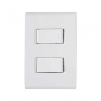 CONJ TRAMONTINA LIZ BCO 2 INTER SIMPLES 10A A 250V 4X2 REF 57170040 (N)