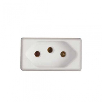 MODULO TRAMONTINA LIZ/LUX2 BCO TOMADA 2P+T 20A A 250V REF 57115038 (N)