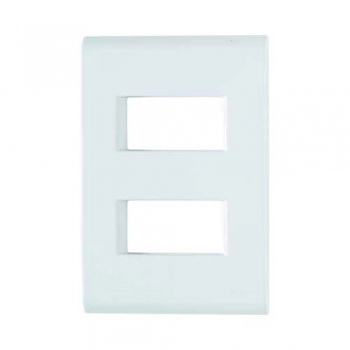 PLACA TRAMONTINA LIZ BCO 2 MODULO DISTANTE 4X2 REF 57106206 (N)