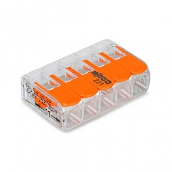 CONECTOR WAGO EMENDA 5P TRANSP 0,14/4MM REF 60246266 (N)