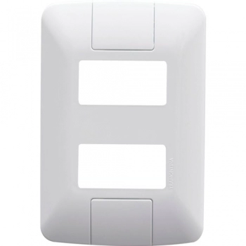 PLACA TRAMONTINA ARIA BCO 2 MODULO DISTANTE 4X2 REF 57203006 (N)