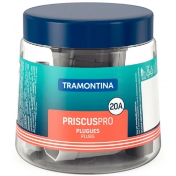 PLUGUE FEMEA TRAMONTINA BCO/PTO 2P+T 20A A 250V POTE C/ 14PC REF 57412950 (N)